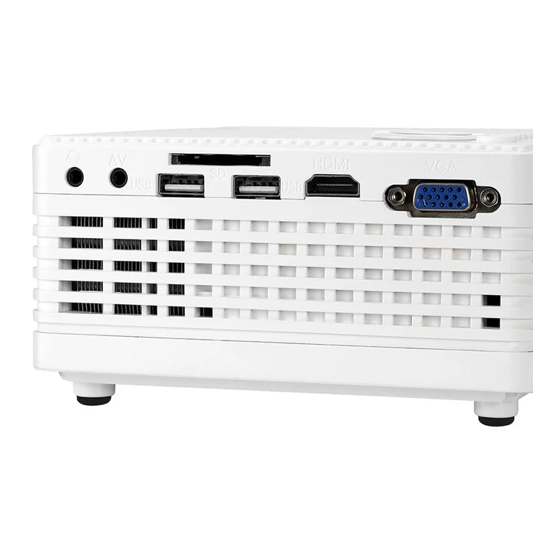 AK-80 Smart LCD HDMI Portable Home Cinema Theater Projector - White / EU Plug