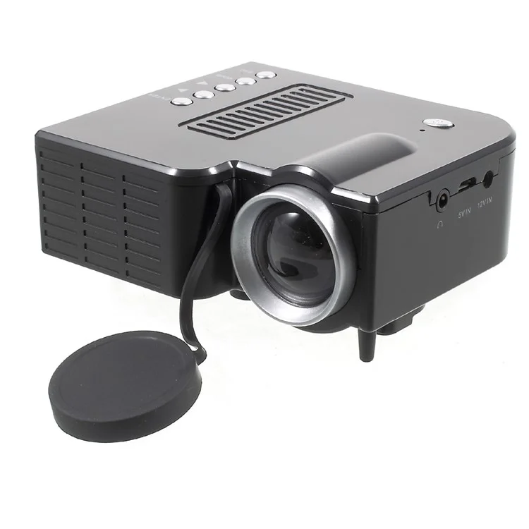 UNIC UC28B Mini Multimedia Home Cinema 1080P LED Projector with TF USB Ports - Black / EU Plug