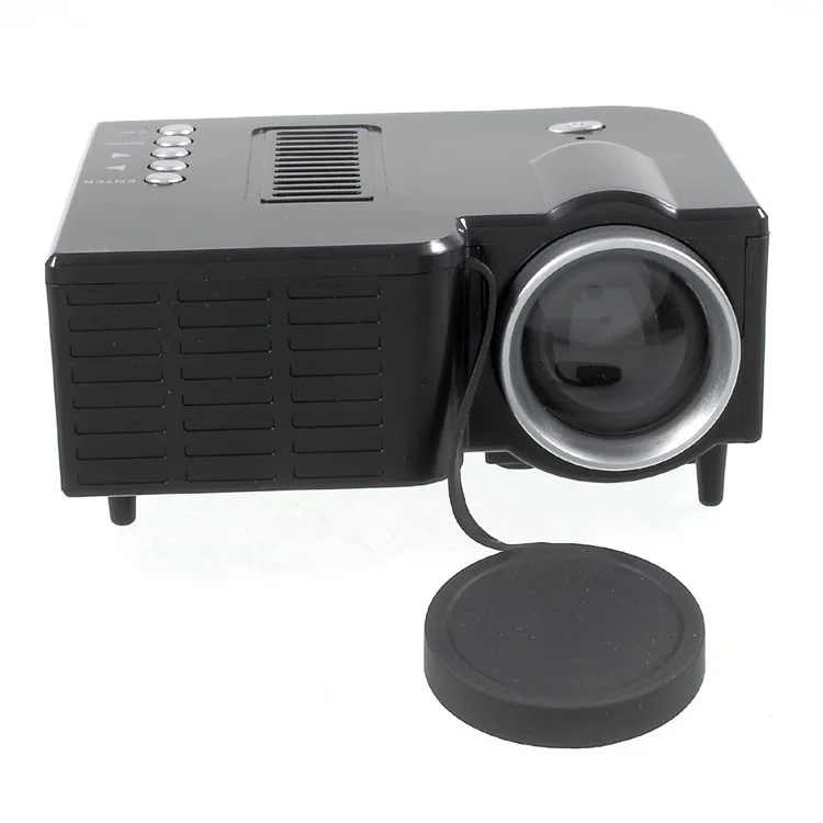 UNIC UC28B Mini Multimedia Home Cinema 1080P LED Projector with TF USB Ports - Black / EU Plug
