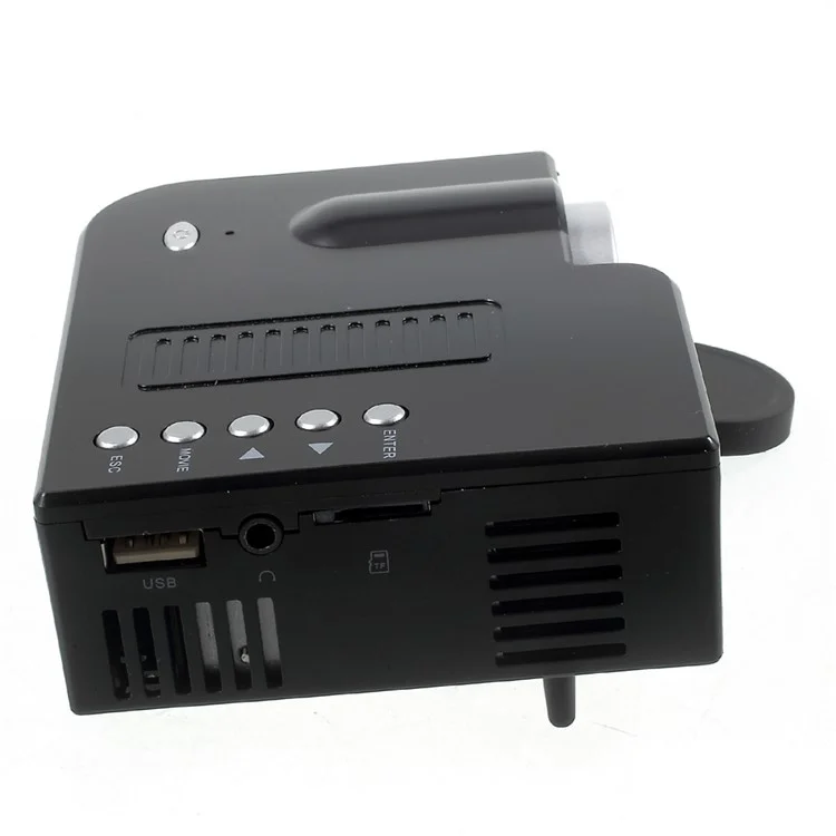 UNIC UC28B Mini Multimedia Home Cinema 1080P LED Projector with TF USB Ports - Black / EU Plug