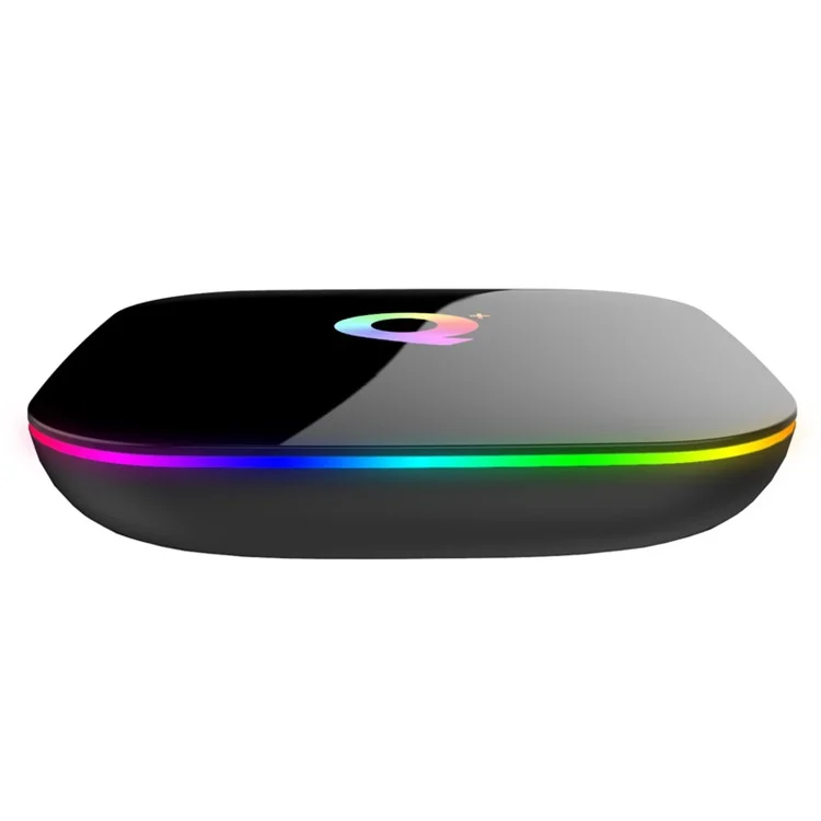 Q Plus Quad Core Allwinner H6 Android 9.0 TV Box WiFi Media Player 4 + 32 go - Plug