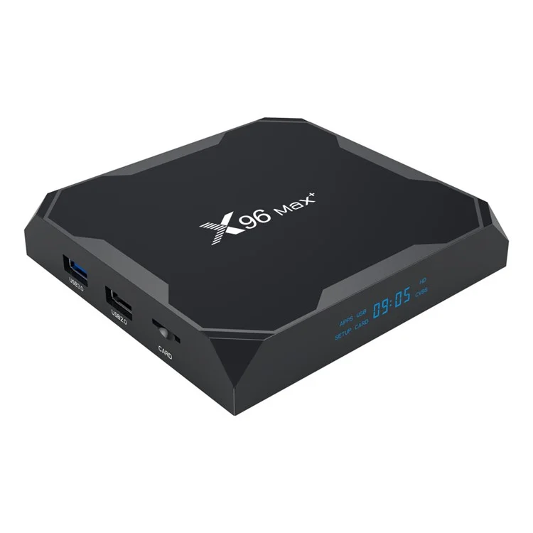 X96 Max + Amlogic S905x3 Quad Core Android 9.0 Caixa De TV Bluetooth WiFi Media Player 4 + 32GB - EUA Plug.