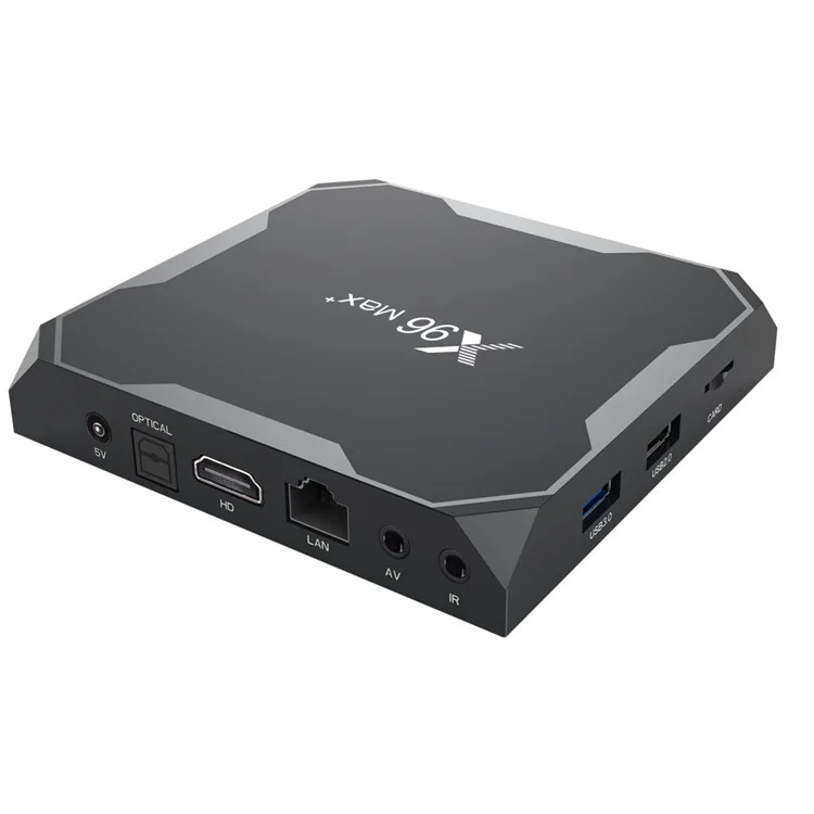 X96 MAX+ Amlogic S905X3 Quad Core Android 9.0 TV Box Bluetooth-compatible WiFi Media Player 4+32GB - AU Plug