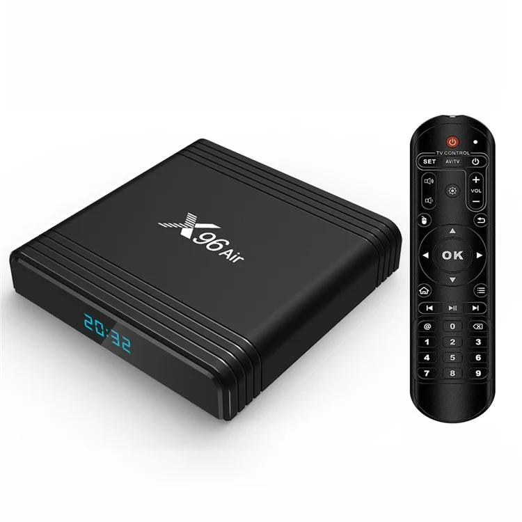 X96 Air Android 9,0 Quad Core Amlogic S905x3 TV Boîte Dual Band Wifi Bluetooth Media Player 4 + 32 Go - Fiche UK