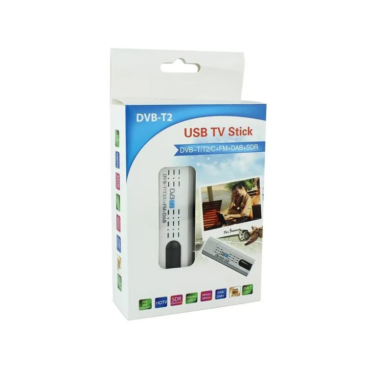 USB2.0 DVB - T2 FM DAB HDTV Stick TV Tuner Receiver (DVB-T/T2/DVB-C+FM+DAB+SDR) for Laptop PC Computer