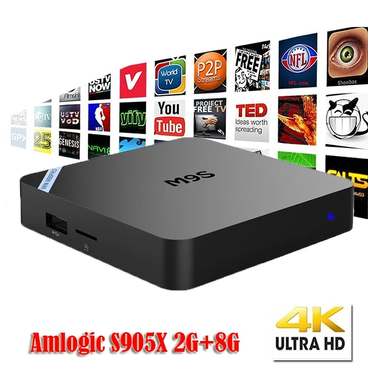 MINI M9S Pro Android 6.0 Bluetooth Amlogic S905X TV Box Kodi 16.1 Quad Core 2+8GB WiFi 2.4G Streaming Media Player - US Plug