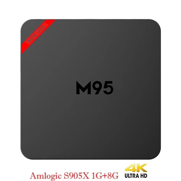 MINI M95 Android 6.0 Amlogic S905X Kodi 16.1 TV Box Quad Core 1+8GB WiFi 2.4G Streaming Media Player - UK Plug