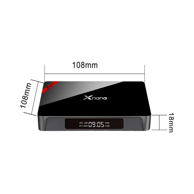 XNANO X96 PRO Amlogic S905X Quad Core TV Box 2+16G Android 6.0 Bluetooth WiFi Media Player - Black / EU Plug