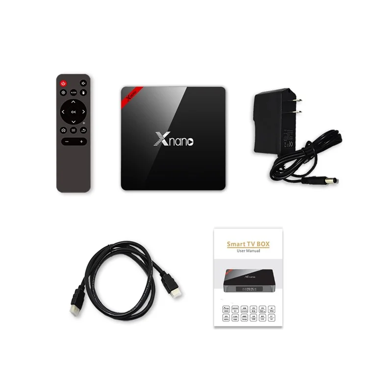 XNANO X96 PRO Amlogic S905X Quad Core TV Box 2+16G Android 6.0 Bluetooth WiFi Media Player - Black / EU Plug