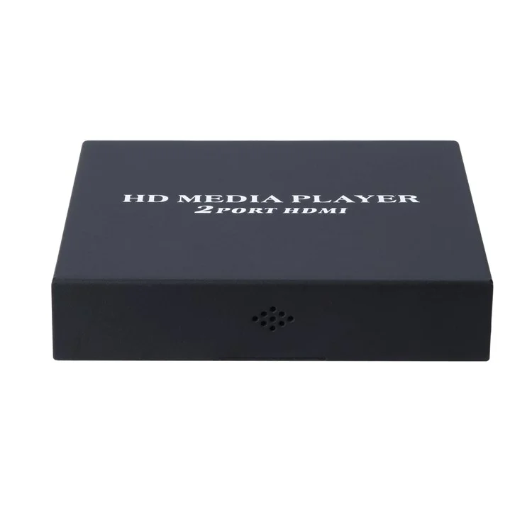 MP026-F10 Portable 1080P Full HD Media Player with 2-Port HDMI/AV Output - US Plug