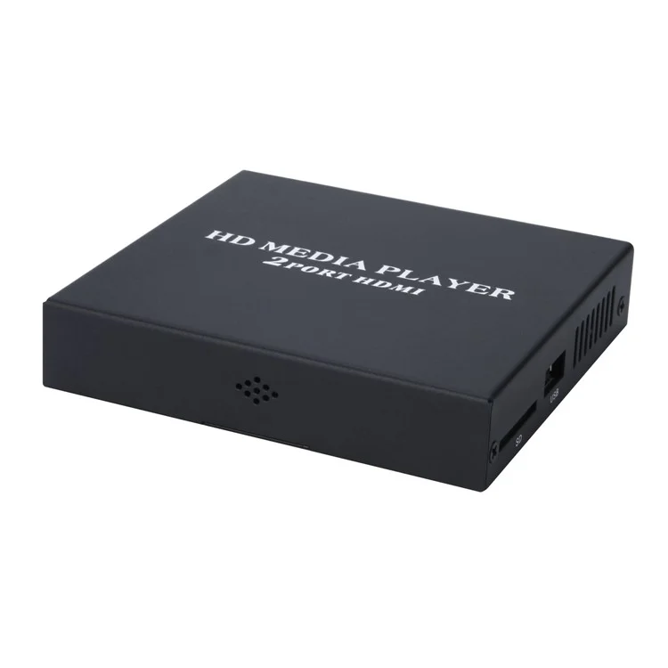 MP026-F10 Portable 1080P Full HD Media Player with 2-Port HDMI/AV Output - US Plug