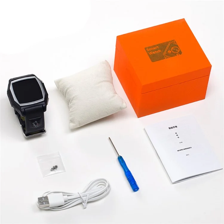 GT68 MTK6261 Android Watch Phone with Camera Heart Rate Monitor Pedometer etc - Blue