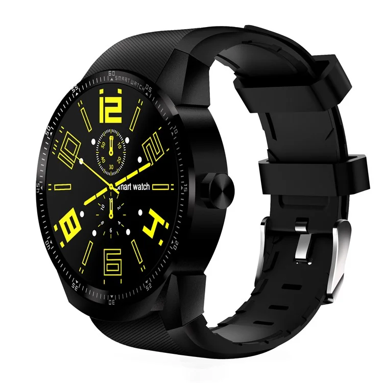 K98H GPS Sport Smart Watch 3G Watch Phone with Android 4.1 1.3-inch Screen - Black