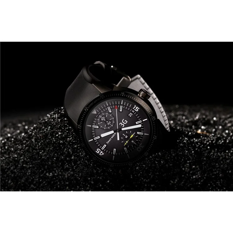 K98H GPS Sport Smart Watch 3G Watch Phone with Android 4.1 1.3-inch Screen - Black