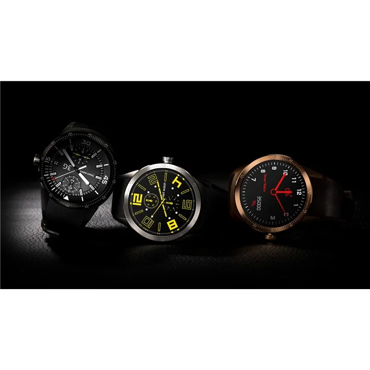 K98H GPS Sport Smart Watch 3G Watch Phone with Android 4.1 1.3-inch Screen - Black