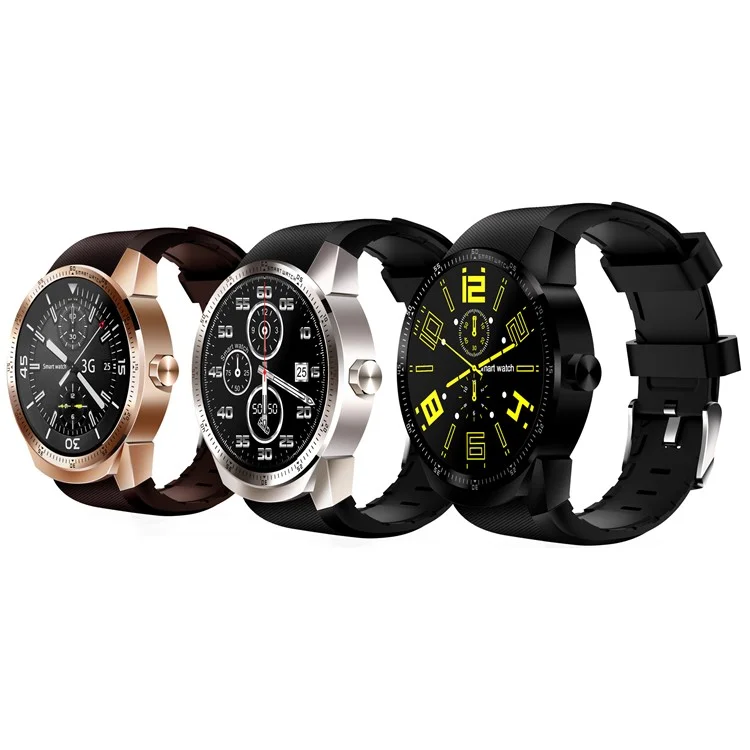 K98H GPS Sport Smart Watch 3G Watch Phone with Android 4.1 1.3-inch Screen - Black