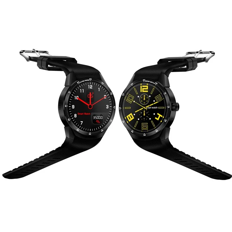 K98H GPS Sport Smart Watch 3G Watch Phone with Android 4.1 1.3-inch Screen - Black