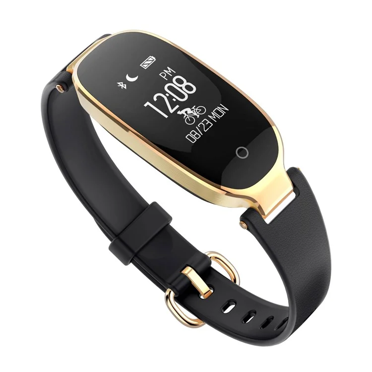 S3 Bluetooth 4.0 Dynamic Heart Rate Smart Health Bracelet for IOS Android - Black