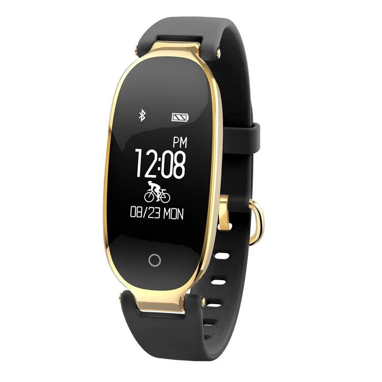 S3 Bluetooth 4.0 Dynamic Heart Rate Smart Health Bracelet for IOS Android - Black