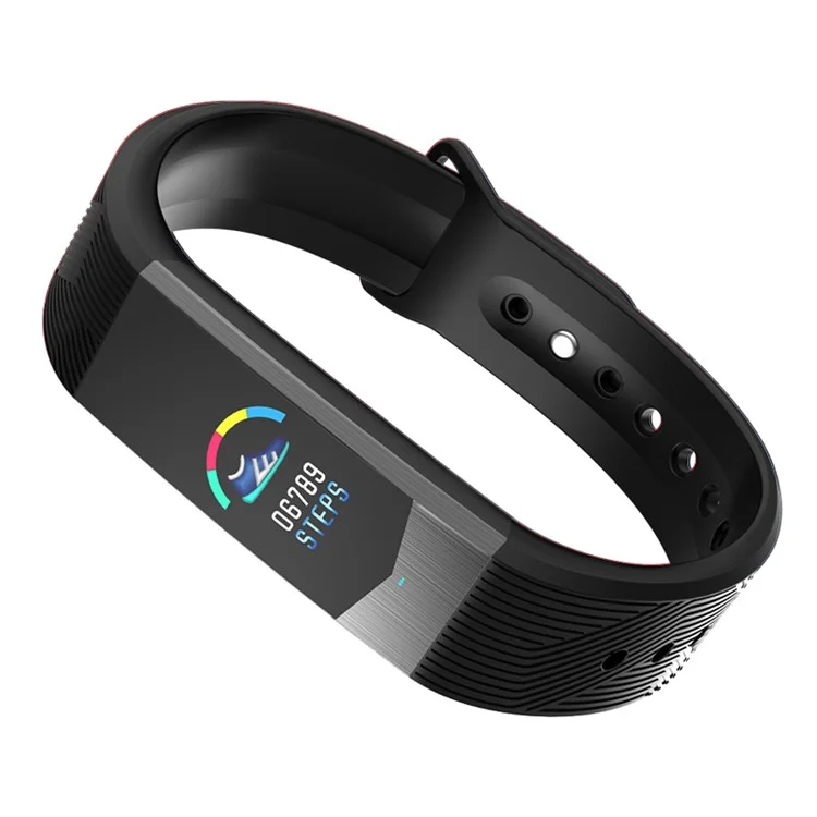 B30 3D UI 0.96 inch Colorful Display Sleeping Heart Rate Monitor Bluetooth 4.0 Smart Wristband - Black