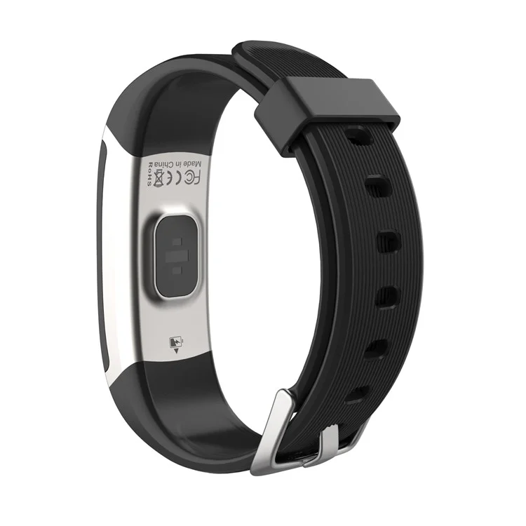 GT101 0.96-inch TFT Color Screen Fitness Tracker Heart Rate Monitor Watch Smart Wristband - Silver / Black