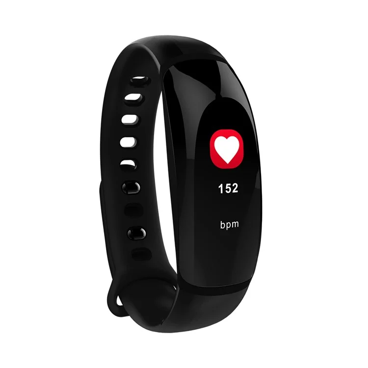 U8 PLUS 0.96 inch TFT Colorful Display Sleeping Heart Rate Monitor Bluetooth 4.0 Smart Wristband - Black