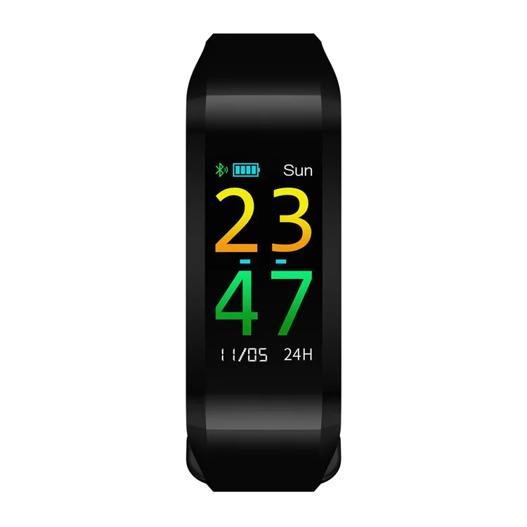 M8 0.96 inch Colorful IPS Display Health Heart Rate Monitor Bluetooth 4.0 Smart Waterproof Wristband - Black