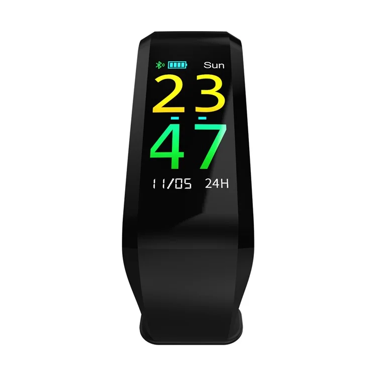 M8 0.96 inch Colorful IPS Display Health Heart Rate Monitor Bluetooth 4.0 Smart Waterproof Wristband - Black