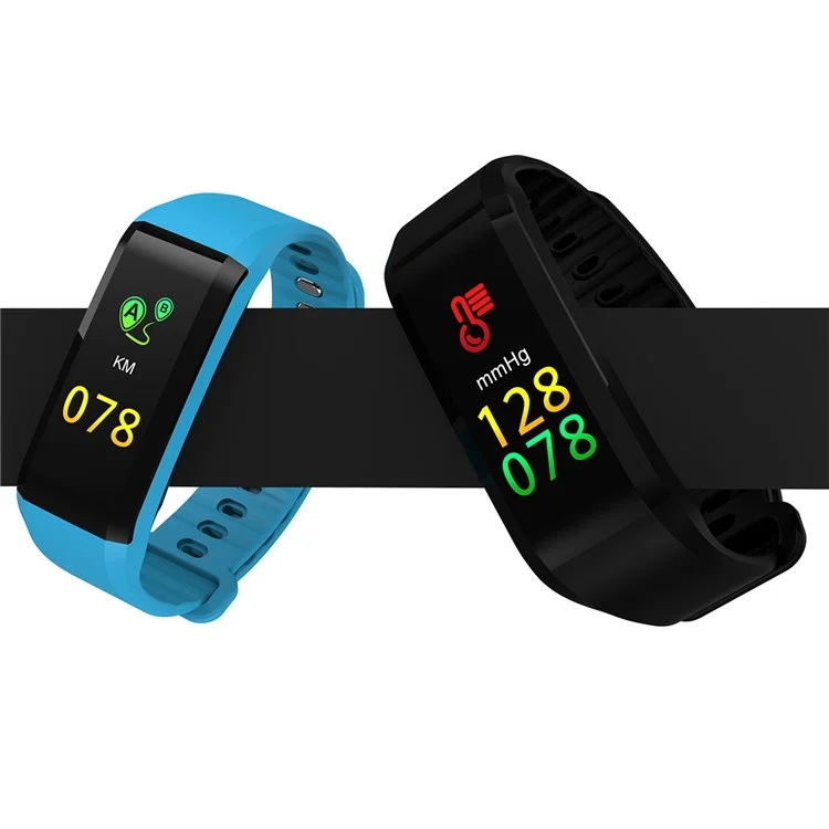 M8 0.96 inch Colorful IPS Display Health Heart Rate Monitor Bluetooth 4.0 Smart Waterproof Wristband - Black