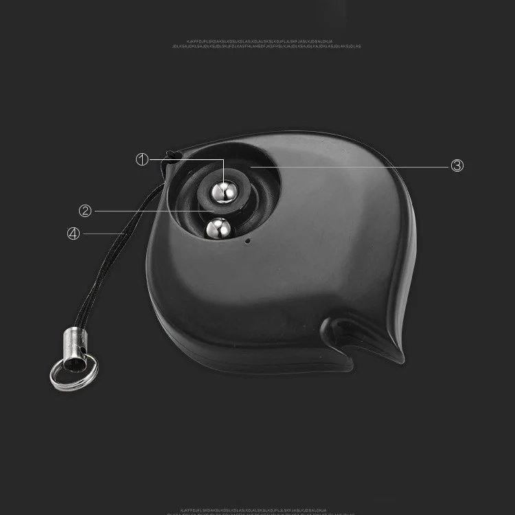 Fire Shape Mini Pressure Release Bluetooth 4.0 Anti-lost Alarm Smart Tracker - Black
