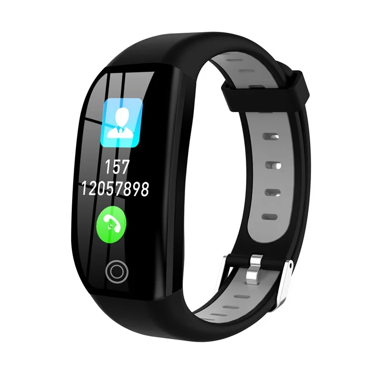 F21 1.14 Pouces Smart Smart Sports Bracelet Bracelet Moniteur Sommeil Moniteur GPS Tracker - Gris Noir