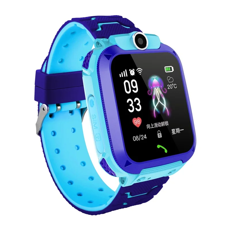 Q12 1.44-inch Touch Screen IP67 Waterproof Smart Watch Multifunction Children Positioning Wrist Watch Bracelet - Blue
