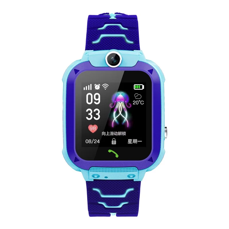 Q12 1.44-inch Touch Screen IP67 Waterproof Smart Watch Multifunction Children Positioning Wrist Watch Bracelet - Blue