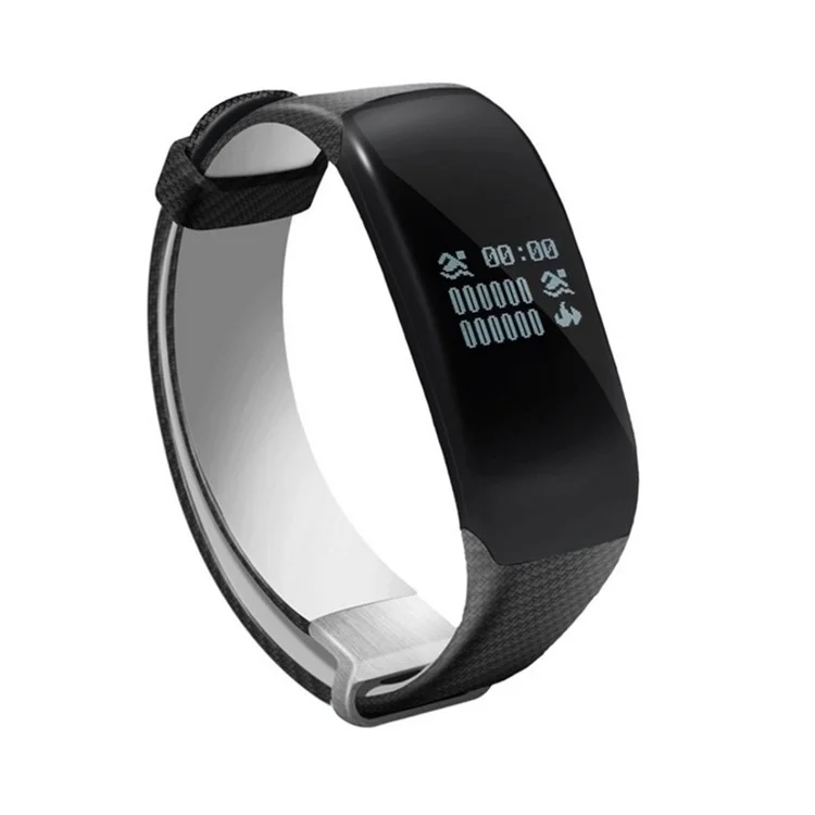 Bluetooth Smart Bracelet Watch IP67 Waterproof Heart Rate Monitor Fitness Tracker Pedometer Calorie Counter for Android iOS - Black