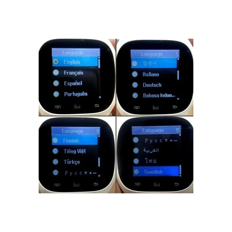 M26 1.4-inch Bluetooth Smart Watch Support Remote Shutter Pedometer Barometer for iOS & Android - Black