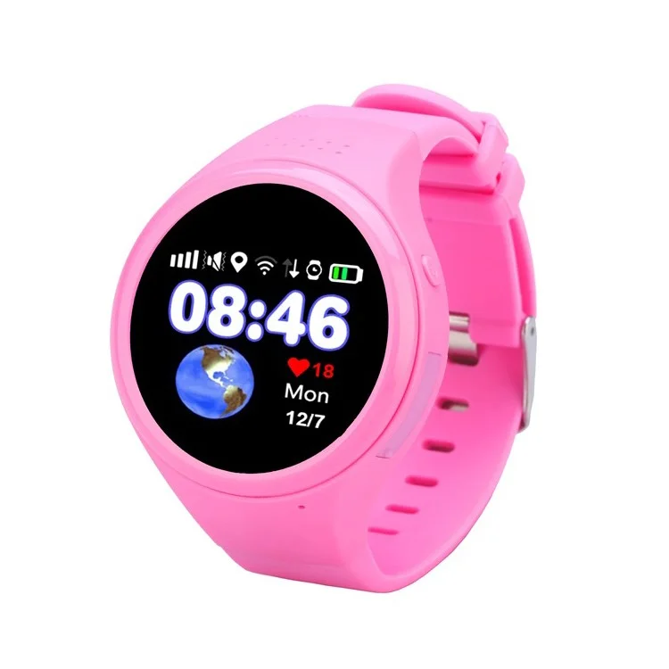 Round Shape Touch Screen GPS WiFi Watch Phone, Support Two-way Conversation - Pink