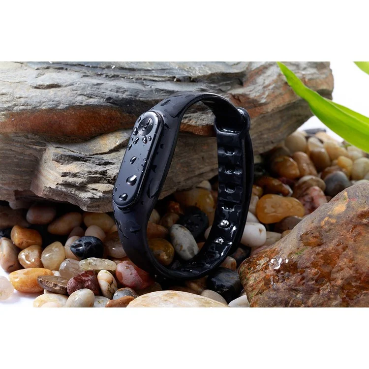 Blood Pressure Heart Rate Monitor Bluetooth 4.0 Smart Sports Bracelet - Black