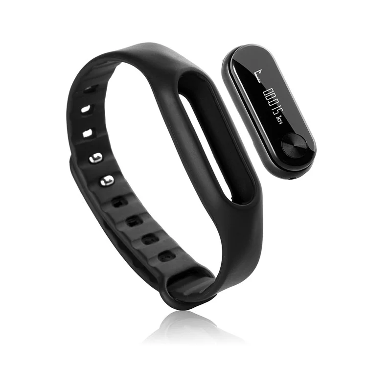 Blood Pressure Heart Rate Monitor Bluetooth 4.0 Smart Sports Bracelet - Black