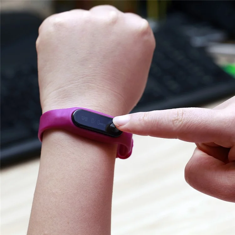 Blood Pressure Heart Rate Monitor Bluetooth 4.0 Smart Sports Bracelet - Black