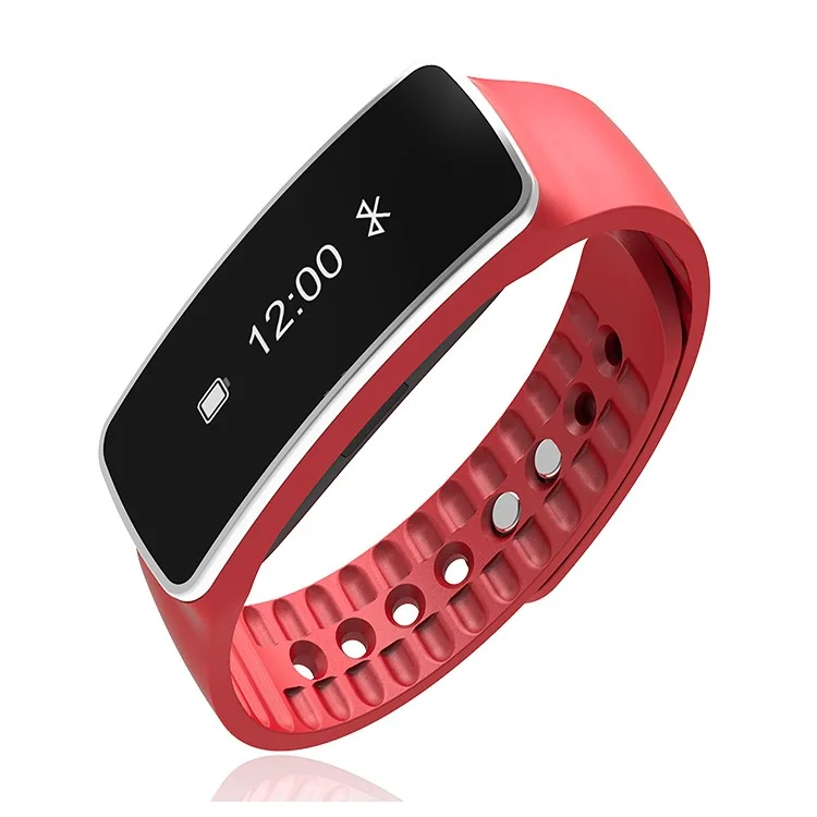H18 0.86 inch Bluetooth Healthy Fitness Tracker Smart Wristband - Red