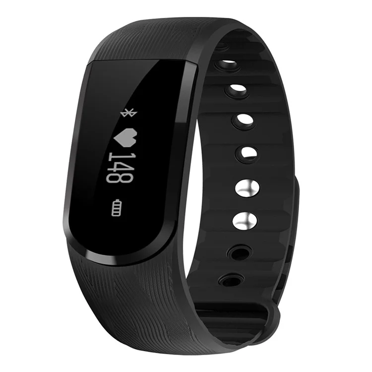 ID101 Bluetooth Fitness Smart Wrist Band Support Heart Rate Monitor - Black