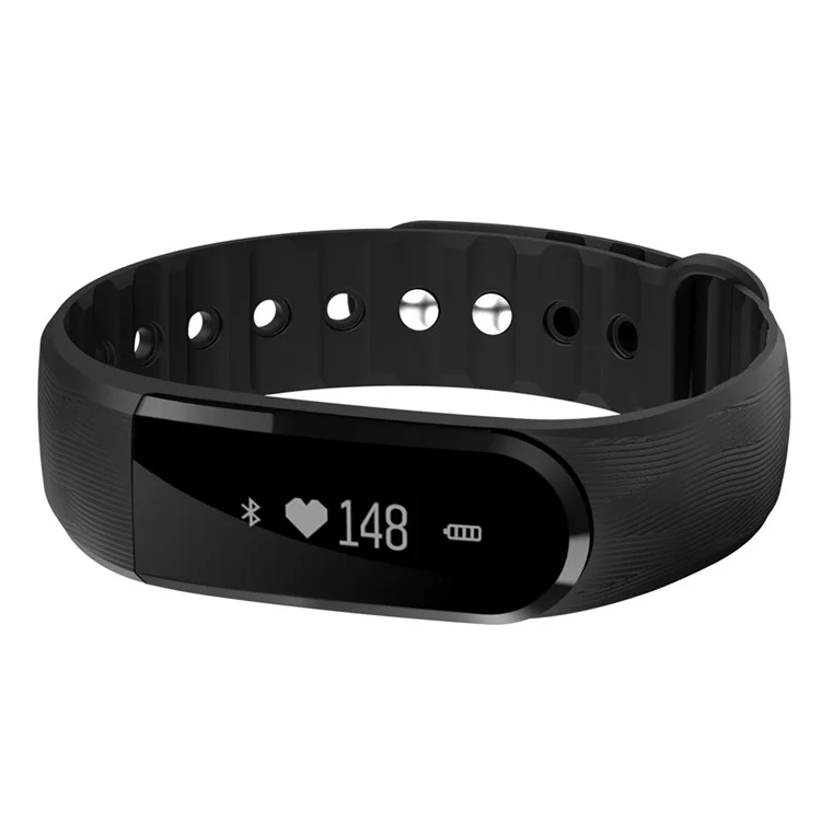 ID101 Bluetooth Fitness Smart Wrist Band Support Heart Rate Monitor - Black