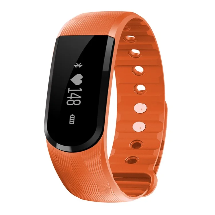 ID101 0.91 inch OLED Bluetooth Fitness Smart Wrist Band Support Heart Rate Monitor - Orange