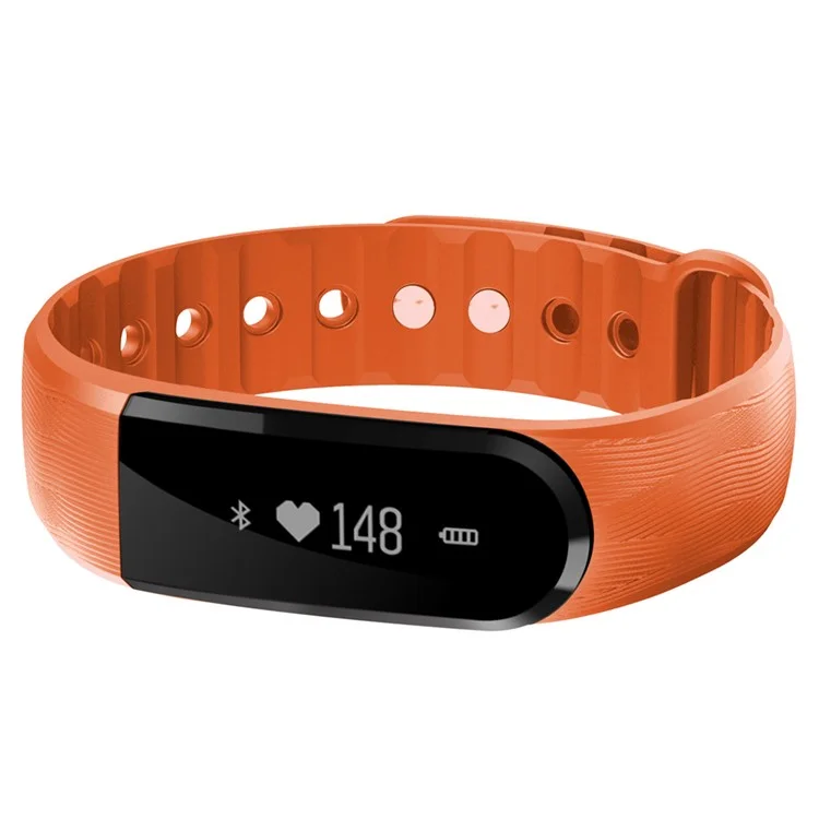 ID101 0.91 inch OLED Bluetooth Fitness Smart Wrist Band Support Heart Rate Monitor - Orange