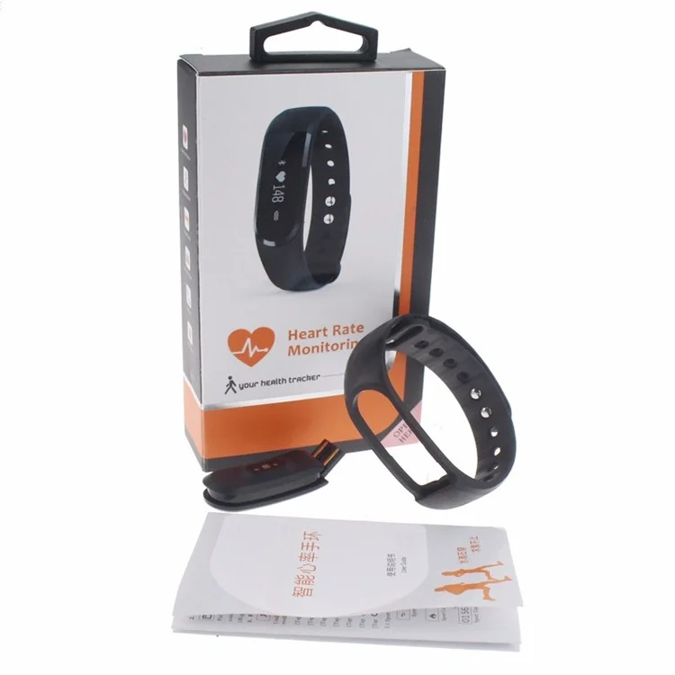 ID101 0.91 inch OLED Bluetooth Fitness Smart Wrist Band Support Heart Rate Monitor - Orange