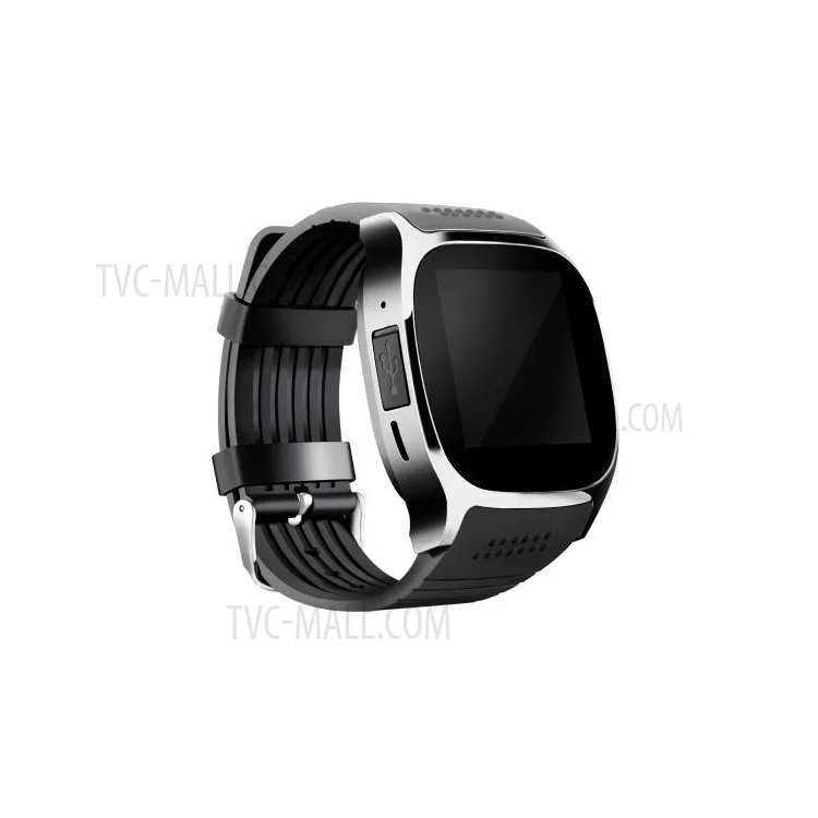 T8 2G Smart Watch Phone 1,54 Zoll Bluetooth 3.0 Smart Watch Support-Schrittzähler-Kamera-Verschluss Usw. - Schwarz