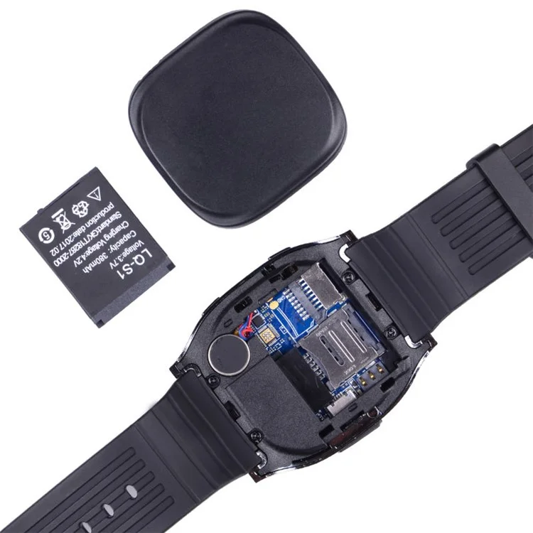 T8 2G Smart Watch Phone 1.54 Inch Bluetooth 3.0 Smart Watch Support Pedometer Camera Shutter etc. - Black