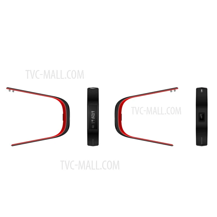 B15 0.91 inch OLED Screen Bluetooth 4.0 Heart Rate Monitor Smart Wristband Fashionable Sport Bracelet - Red