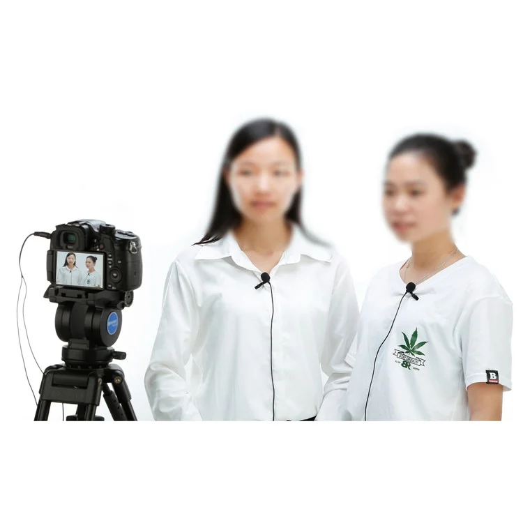 BOYA BY-M1DM Microphone Cravate Dual Omnidirectionnel 4m pour iPhone Canon Nikon DSLR