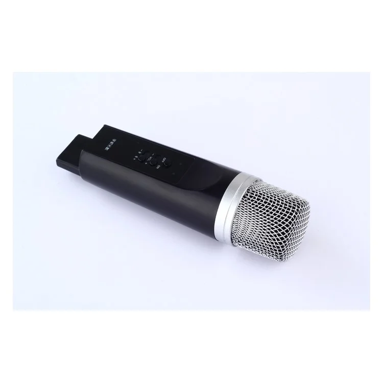 J-012 Mini Wireless Bluetooth 3.0 Karaoke Microphone with 3.5mm Aux-in for iPhone Samsung - Black